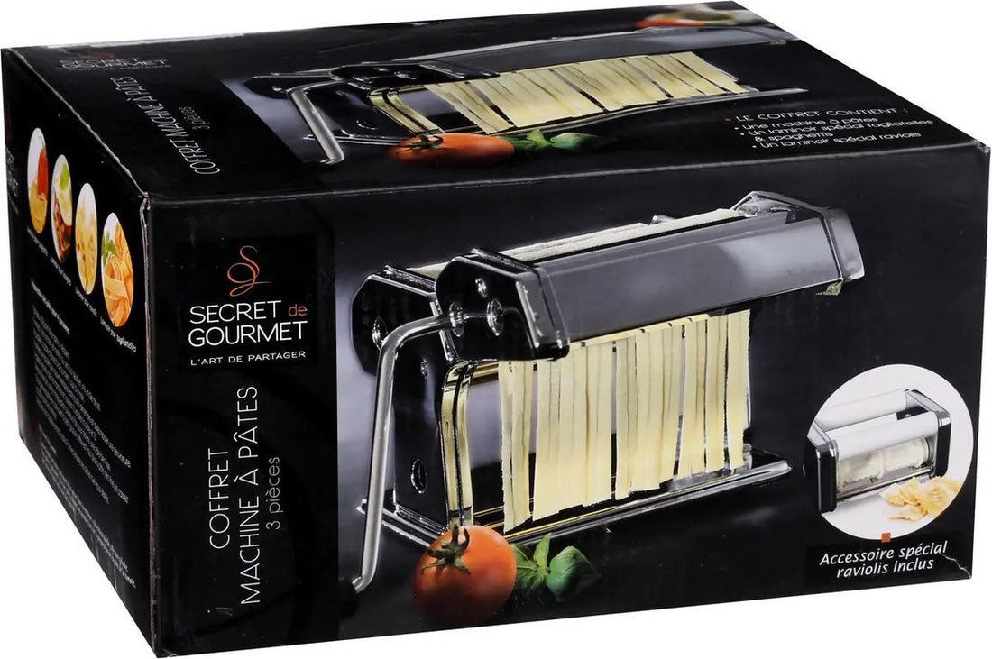 5Five pastamachine van RVS met tafelgreep – zelf pasta maken, zilver – foto 3