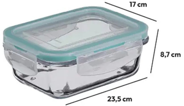 5Five lunchbox Kristal van glas – 1,7 liter, 23 x 16,5 x 8,5 cm – foto 2