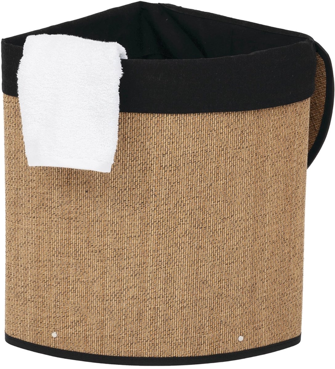 5Five bamboe wasmand met deksel – opvouwbaar, 48 liter, 50 cm hoog – foto 2