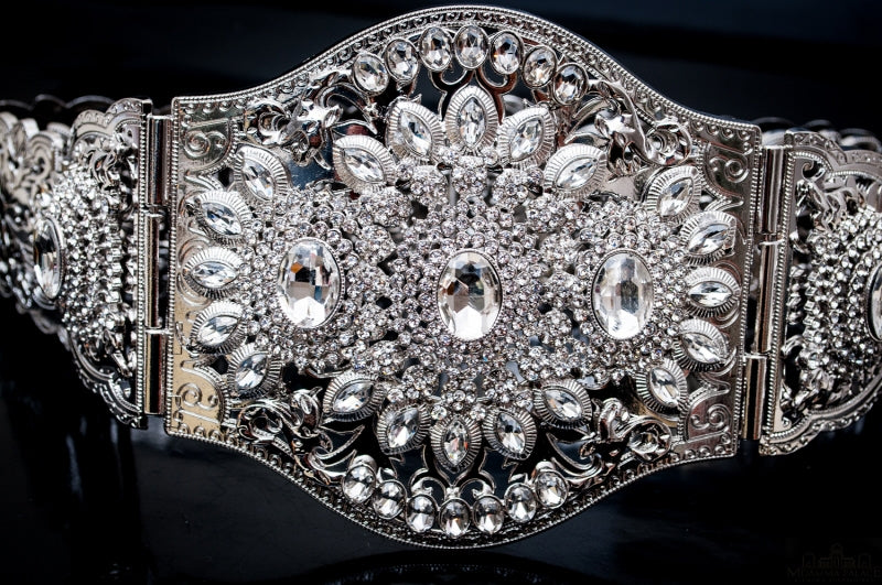 Traditional silver belt XL