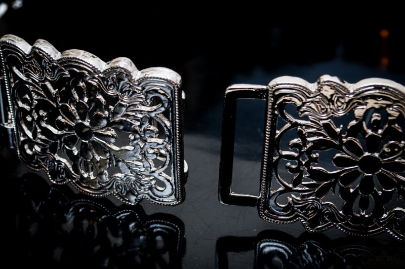 Traditional silver belt XL