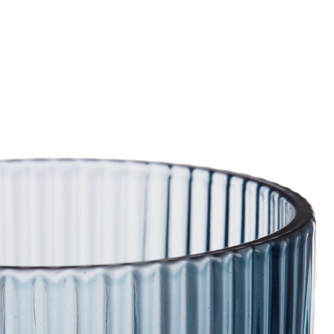 Set of 6 Ribbed Glass tumblers, 260 ml