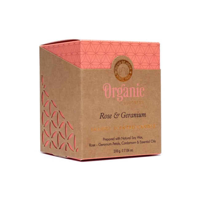 Bougie parfumée Organic Goodness Rose & Géranium
