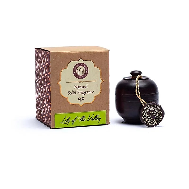 Lily of the Valley scented cream in a rosewood jar
