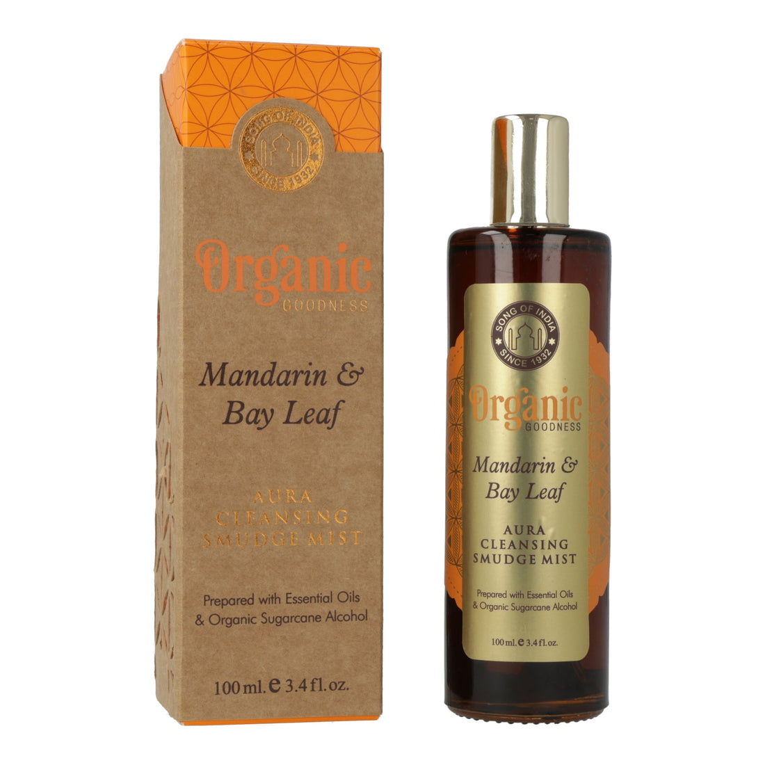 Spray d'ambiance Smudge Organic Goodness Mandarine & Feuille de laurier