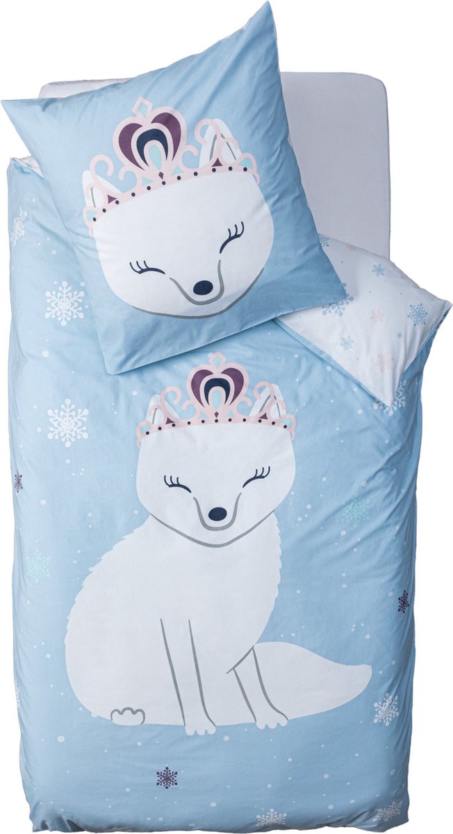Atmosphera Kids dekbedovertrek Winter – katoen, 140 x 200 cm met kussensloop