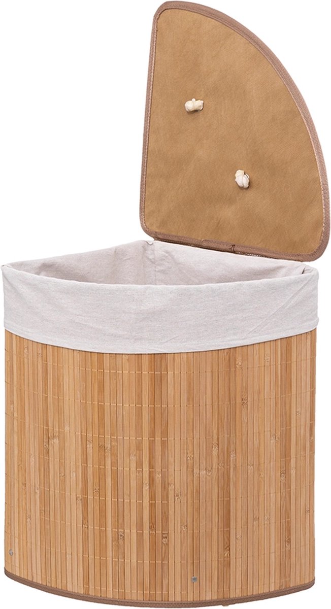 Wäschekorb Bambus Eckig 48 Liter - Laundry Basket Corner