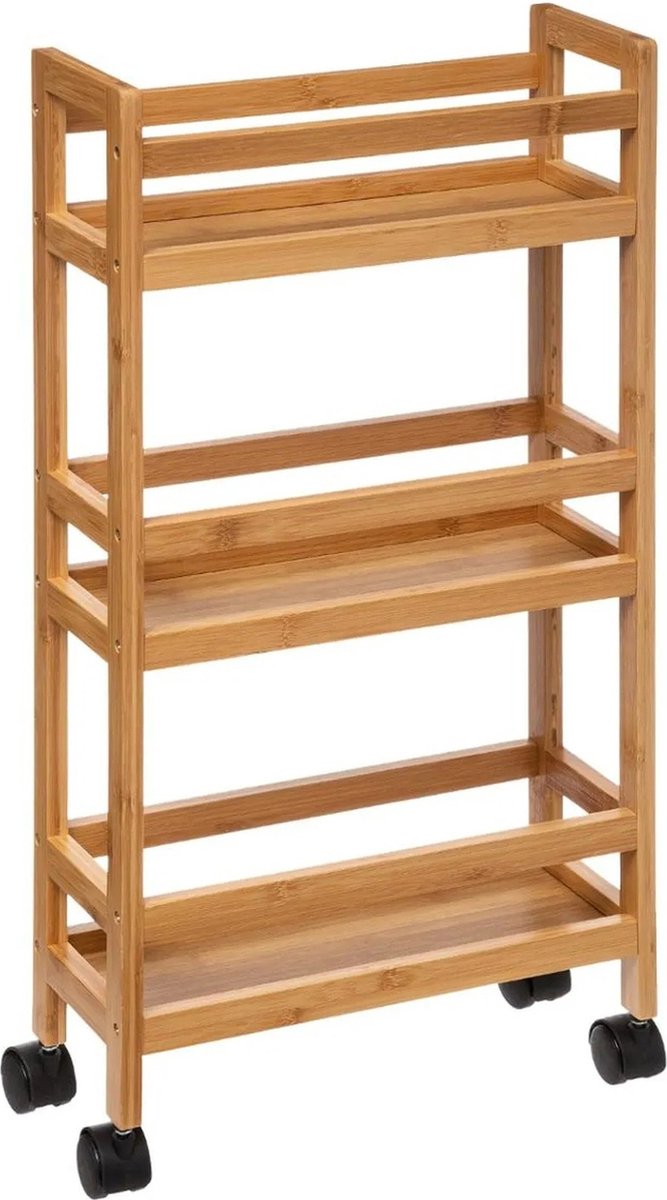 5Five - Rolling Trolley - Bamboo - 74.5 x 36 x 15 cm