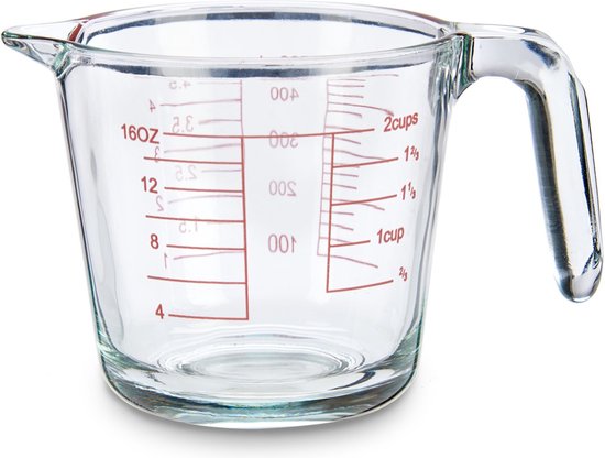 Pichet gradué en verre - Carafe doseuse transparente en cristal