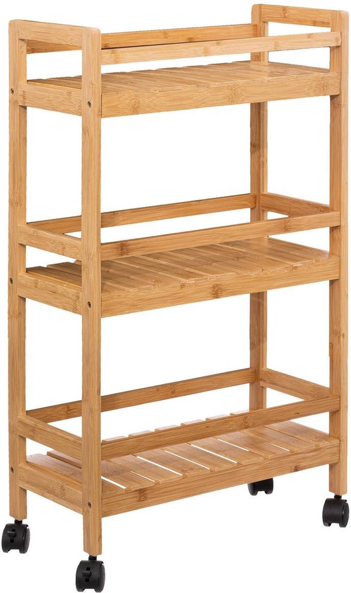 5Five Kitchen Trolley - brown - bamboo wood - 80 x 45 x 22 cm - kitchen cabinet