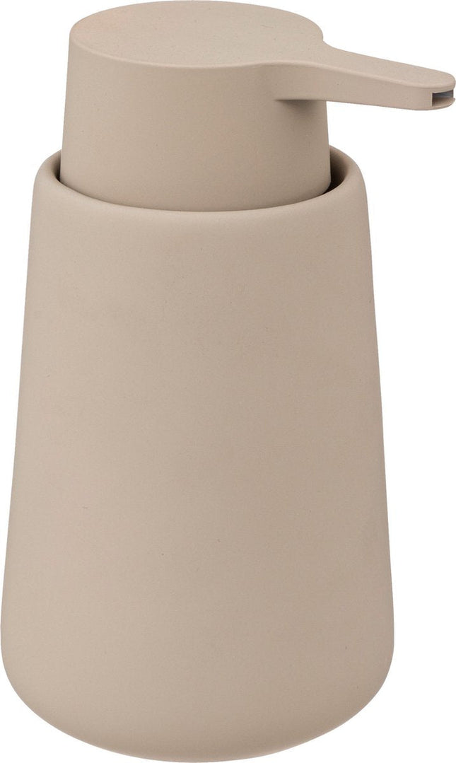5Five Soap pump / dispenser - Cocoon - artificial stone - beige - 15 cm - 300 ml - Bathroom / toilet / kitchen