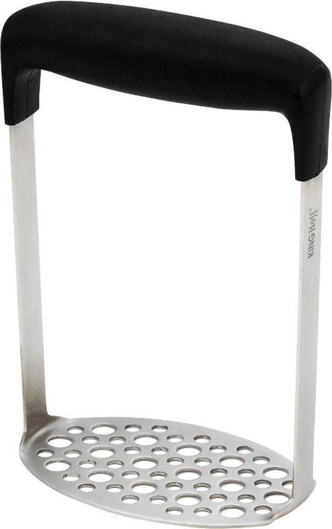 Kinghoff pureestamper van RVS – stamppotstamper met antislip handgreep