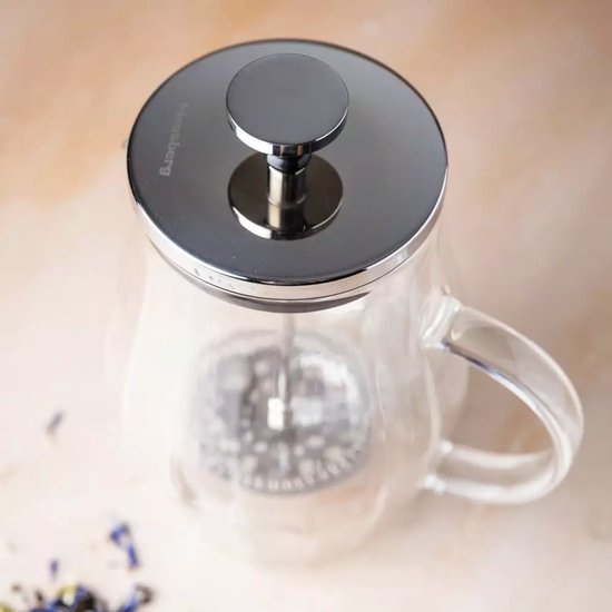 Klausberg KB7682 Piston Coffee & Tea Brewer - Double-Walled Glass Carafe (0.35L)