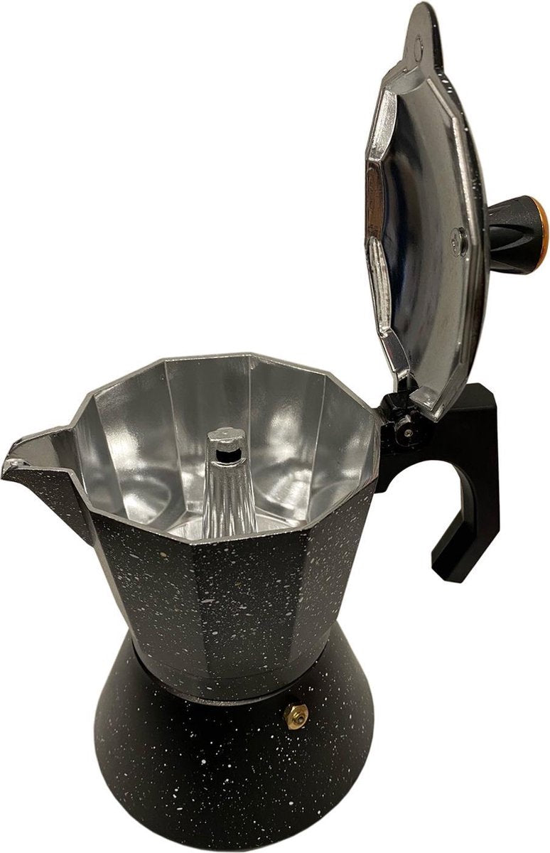Machine à expresso en aluminium - percolateur 12 tasses - noir