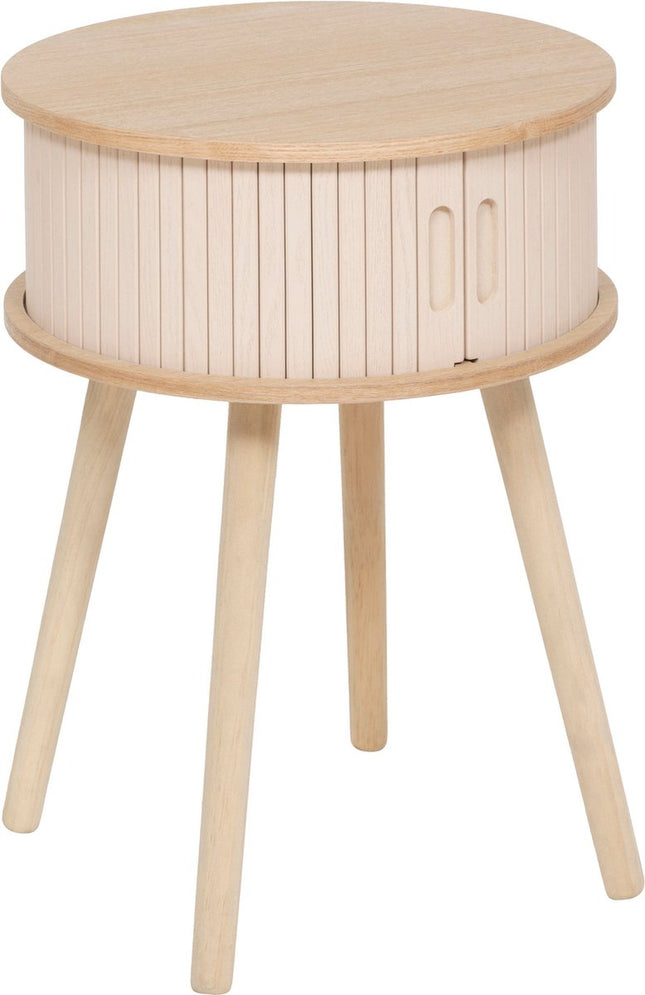 Atmosphera Nysos Nachttisch mit 2 Türen - Ø40xH54 cm - Beige