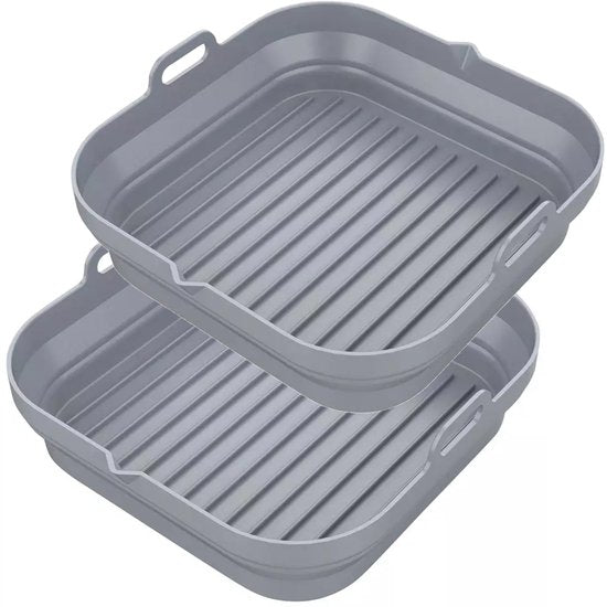 KLAUSBERG - 2-Piece Silicone Air Fryer Baking Mold Set - Reusable and Heat Resistant up to 230°C - Suitable for Air Fryer, Oven, and Microwave