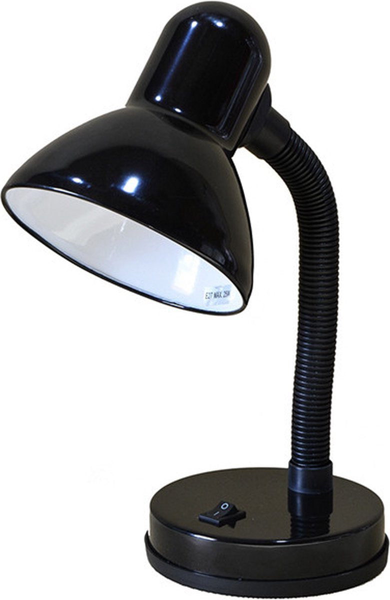Lampe de bureau noire - bras flexible - métal - chambre d'enfant