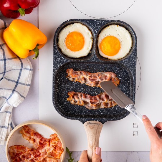 Klausberg 7827 - Pan for Eggs - burgers - pancakes - Black - Non-stick pan