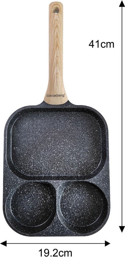 Klausberg 7827 - Poêle à œufs - burgers - crêpes - Noir - Revêtement antiadhésif