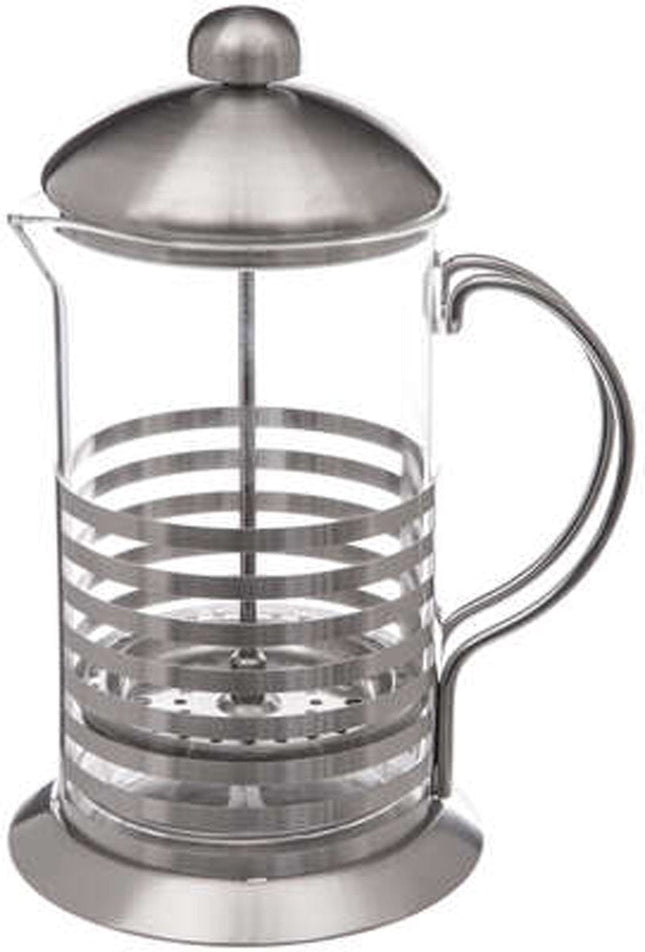 5Five Cafetiere French Press koffiezetter - koffiemaker pers - 800 ml - glas / rvs - Koffiezetapparaat voor verse koffie - 16 x 12 x 22 cm