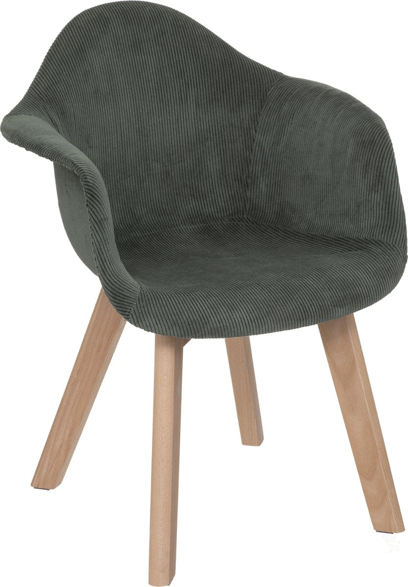 Atmosphera Kids Lena Khaki Corduroy Children's Chair - Green