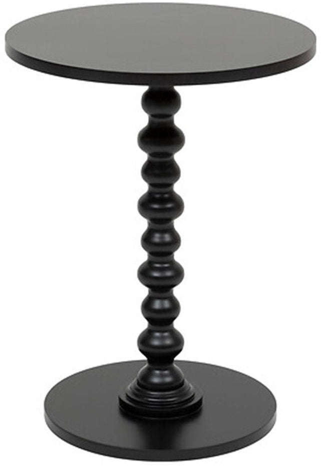 Table d'appoint / table basse Atmosphera Alexa - noir - bois MDF - ronde - Porte-plante - D38 x H50 cm