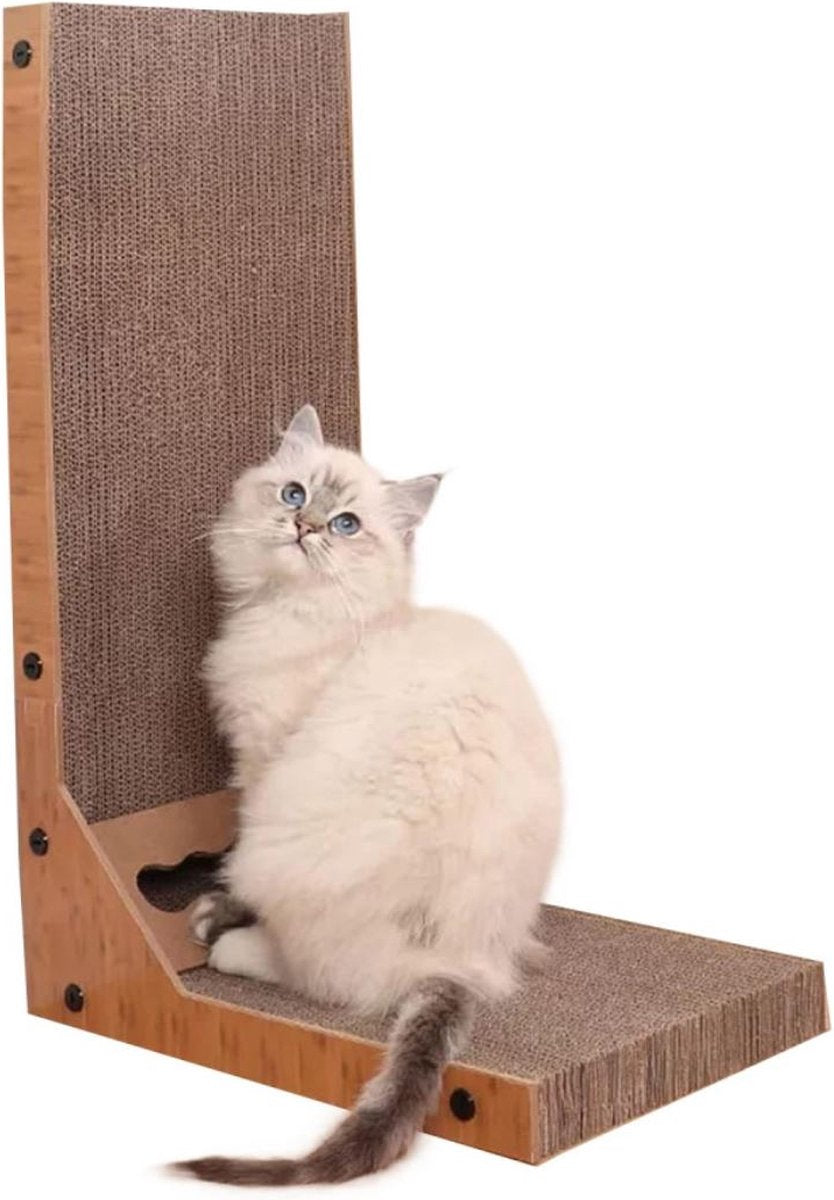 Cardboard cat scratching board 60x40x25 cm with toy
