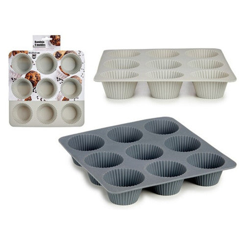 Siliconen muffinvorm – bakplaat voor muffins, 22 x 22 cm