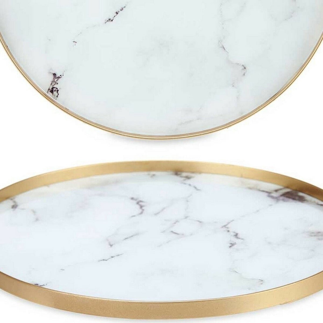 Serving Tray with Handles 25 x 4 x 25 CM white