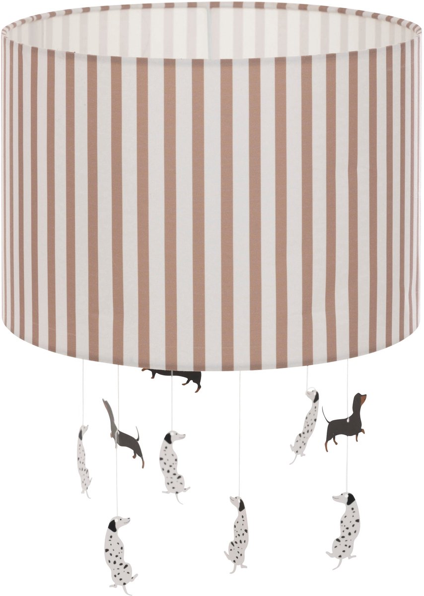 Lampe pour enfant Atmosphera Kids / Suspension Woef - Ø29xH40 cm - Marron / Blanc