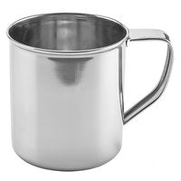 Kinghoff 1482 - 4 x Stainless steel cups - stainless steel - 9 cm - Four pieces - ideal for mountain hiking