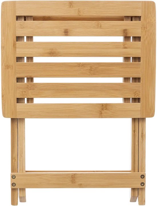 5Five - Folding side table - 2x - bamboo wood - L39 x W33 x H44 cm
