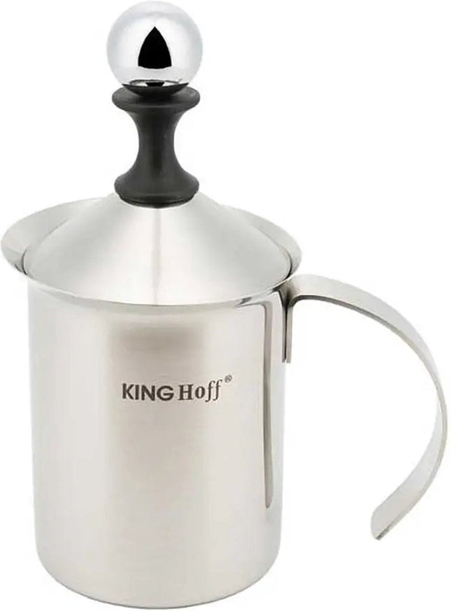 Top Choice - Mousseur à lait manuel - Inox - 800 ml - Lavable au lave-vaisselle - Barista - Pot à lait