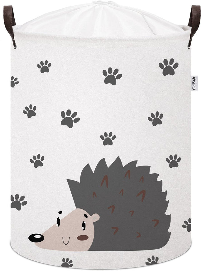Egel Speelgoedopbergmand - Katoenen Opbergbox met Trekkoord - Wasmand voor Kinderen - 43 Liter - 35 x 35 x 45 cm - Sipo - Kledingmand