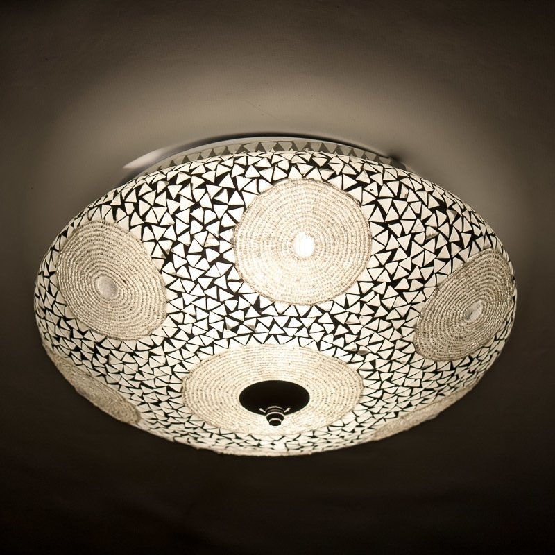 Oriental mosaic ceiling light with beads Ø 38 cm