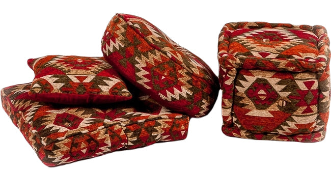 Kelim Orientales Sitzkissen Rot