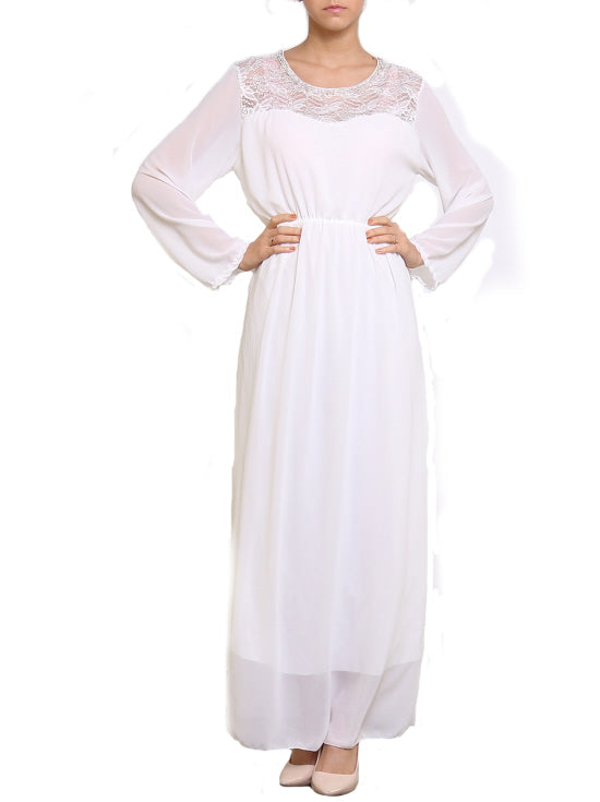 Robe longue manches longues