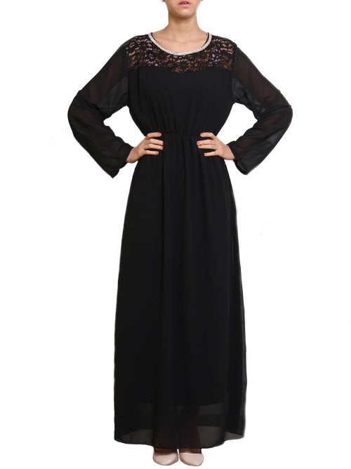Robe longue manches longues