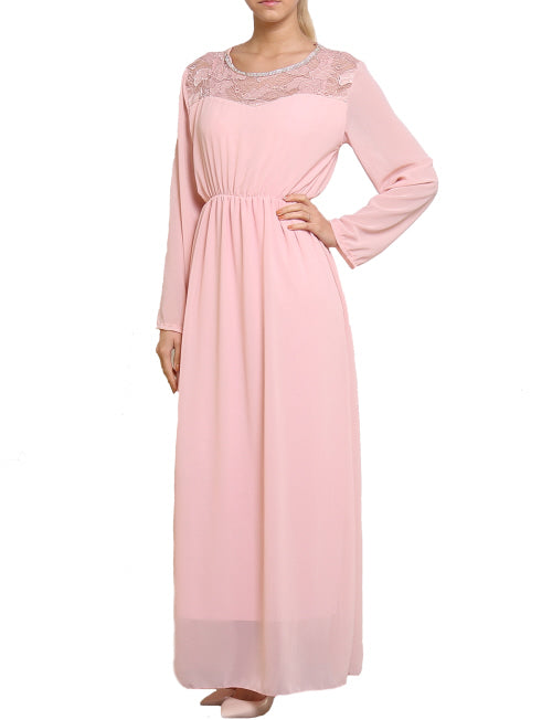Robe longue manches longues