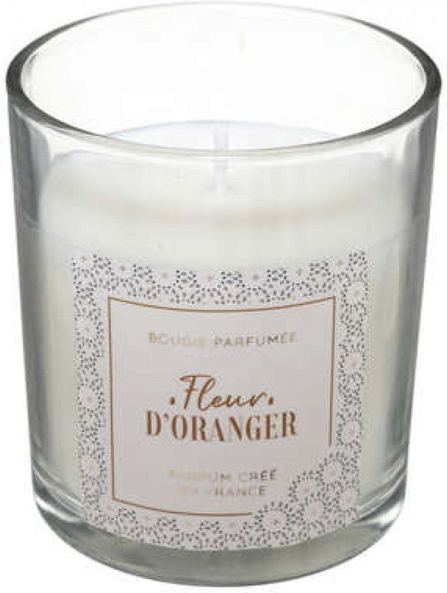 Atmosphera Candle - Geurkaars - Geur Sinaasappel - Geur voor een positieve stemming - Met glazenhouder