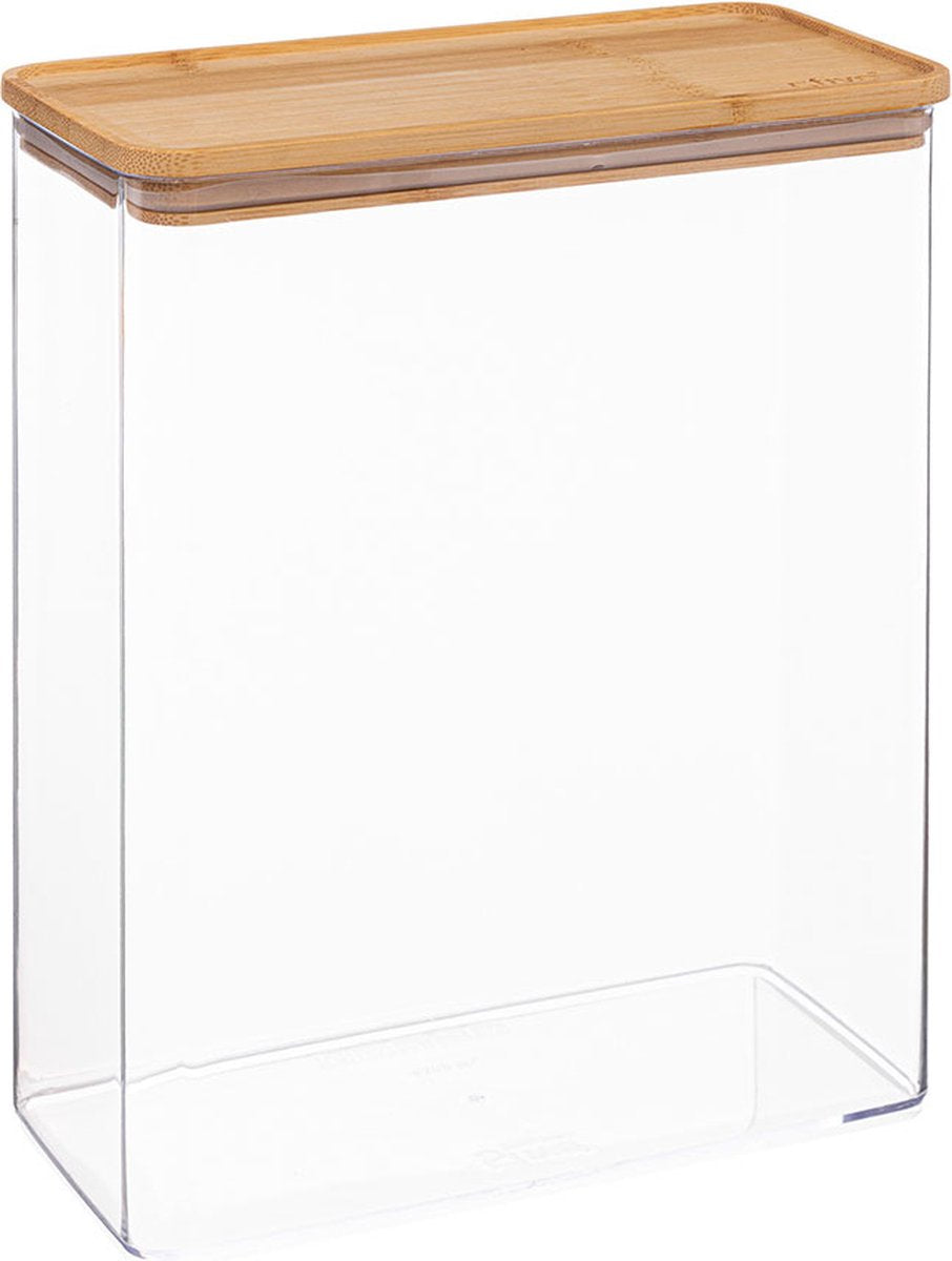 5Five - Keuken voorraadpot - Berlino - kunststof / bamboe - 1000 ml