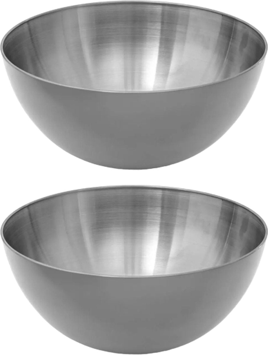 Secret de Gourmet - Saladier / bols de service - lot de 2 - Inox - D24 cm