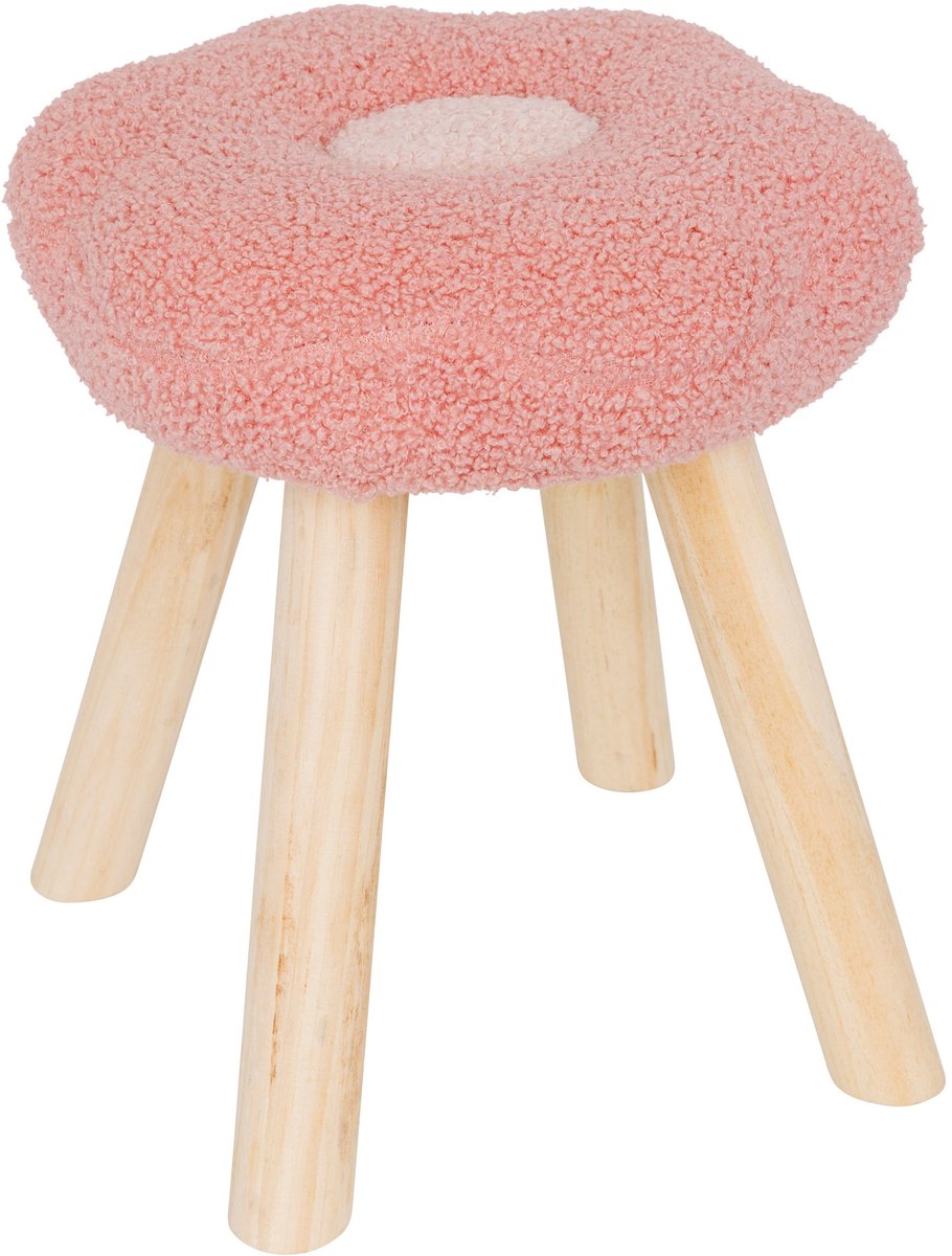 Atmosphera Kids Anya Children's Stool Flower - Ø26xH27cm - Pink