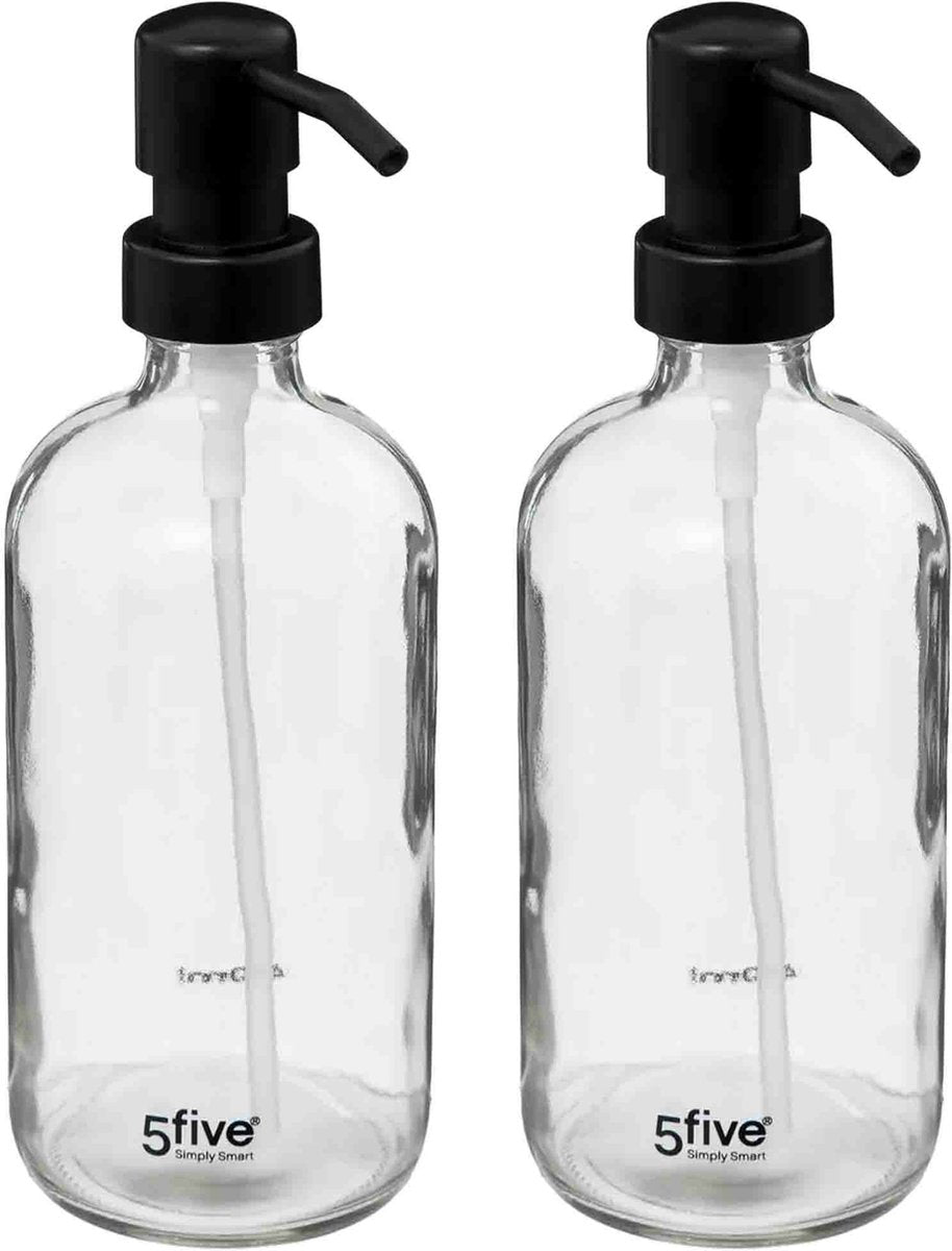 5five Glass Soap Dispensers - 2 pieces - 450 ml
