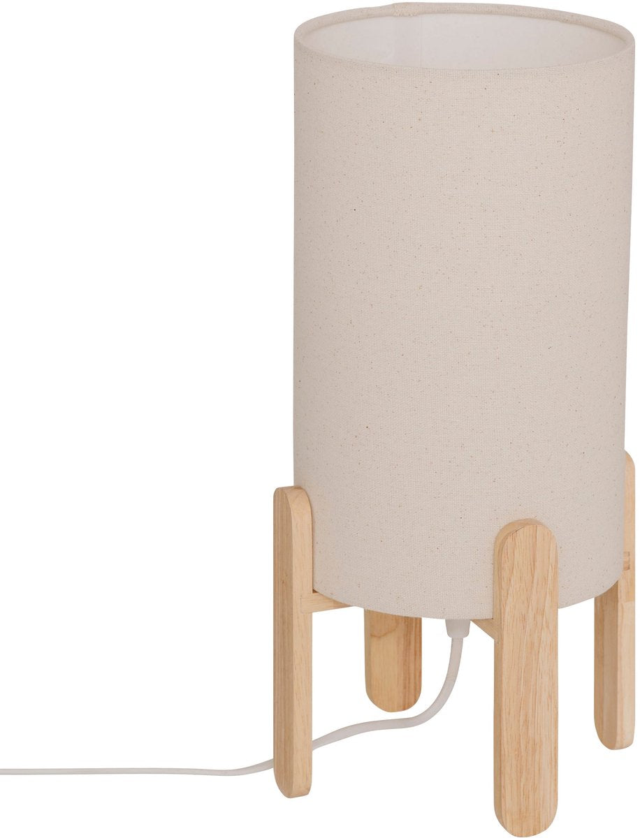 Atmosphera Rafa Tafellamp - Ø18xH37 cm - Beige