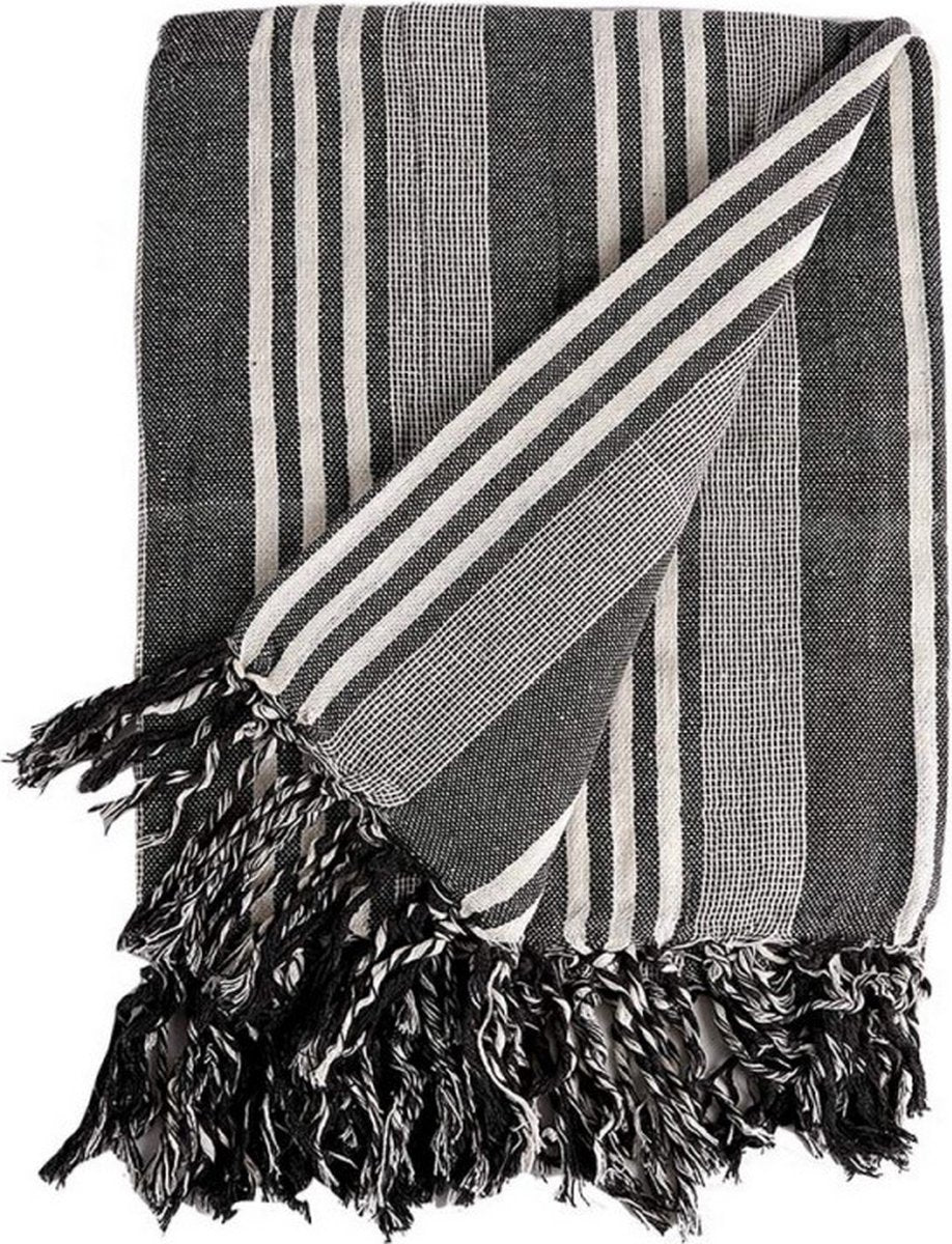 Multifunctional scarf Stripes White / Grey (205 x 235 cm)
