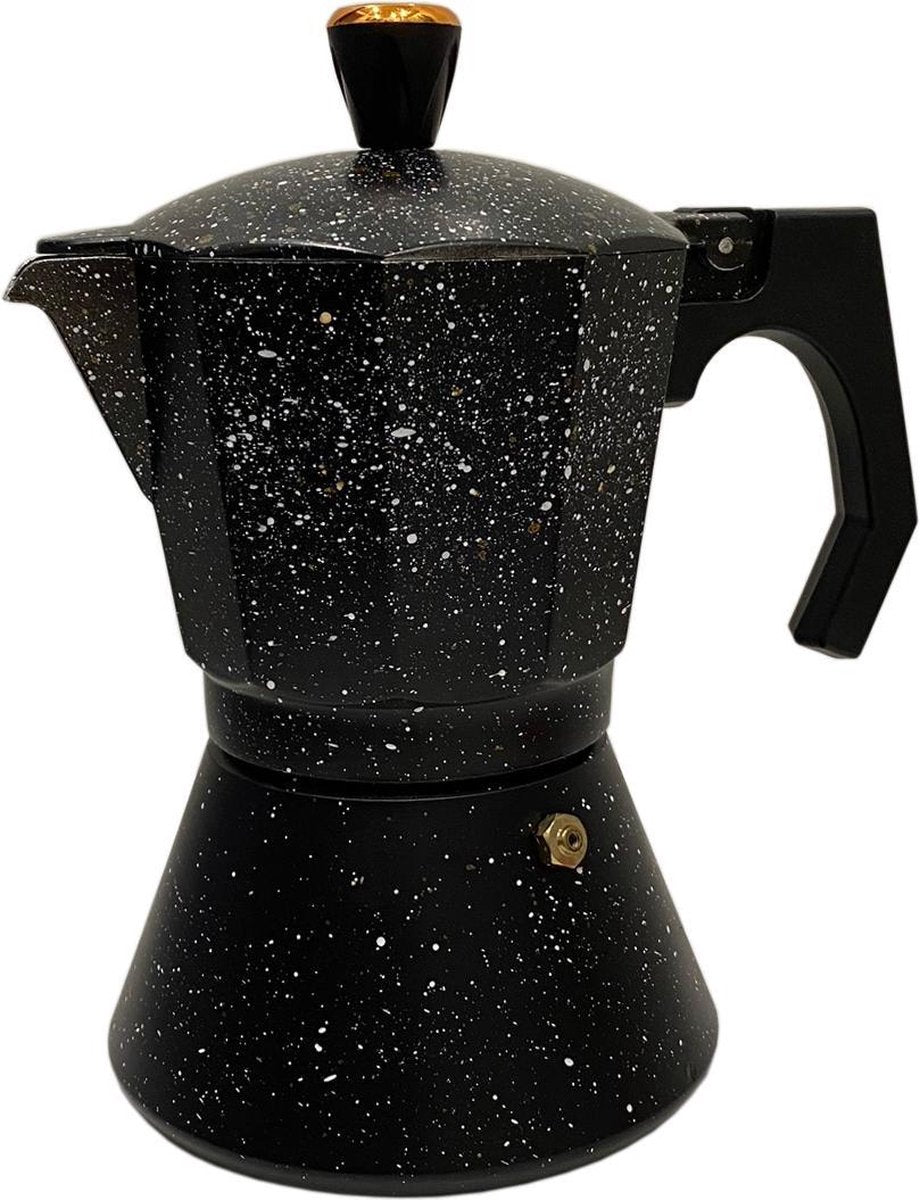 Machine à expresso en aluminium - percolateur 12 tasses - noir