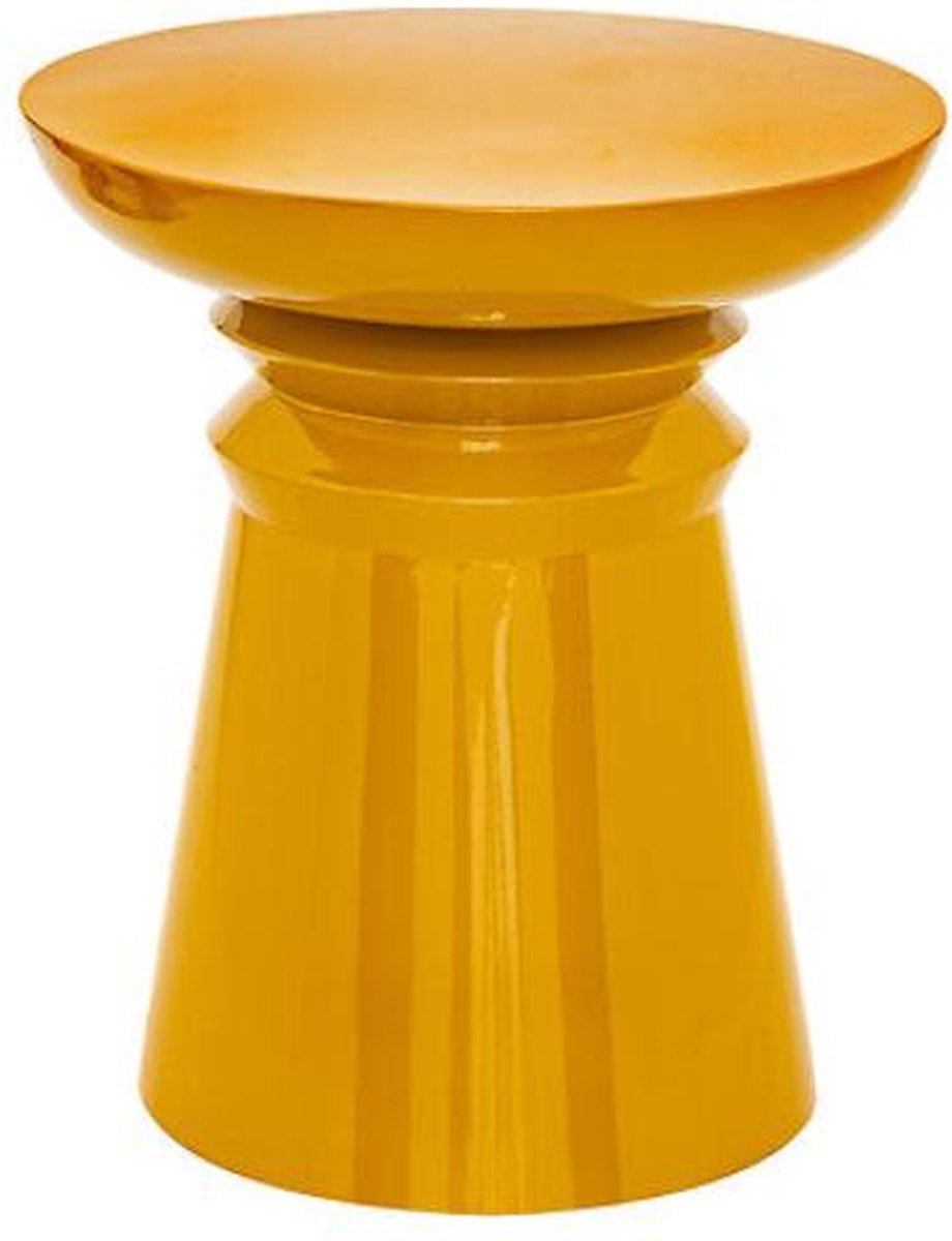 Atmosphera Jaya Iron side table Ø38xH43 cm - Mustard yellow