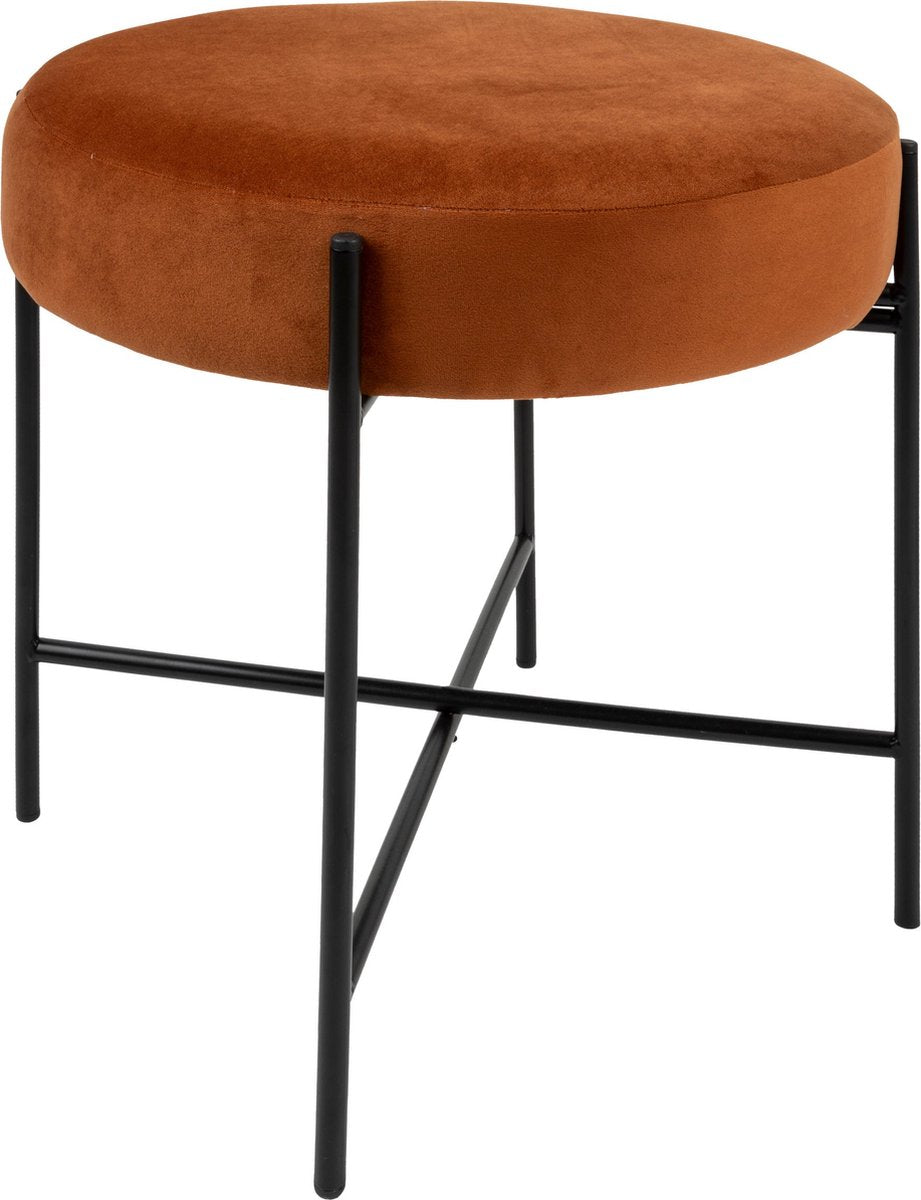 Atmosphera Arty Stool - Ø47xH45cm - Amber