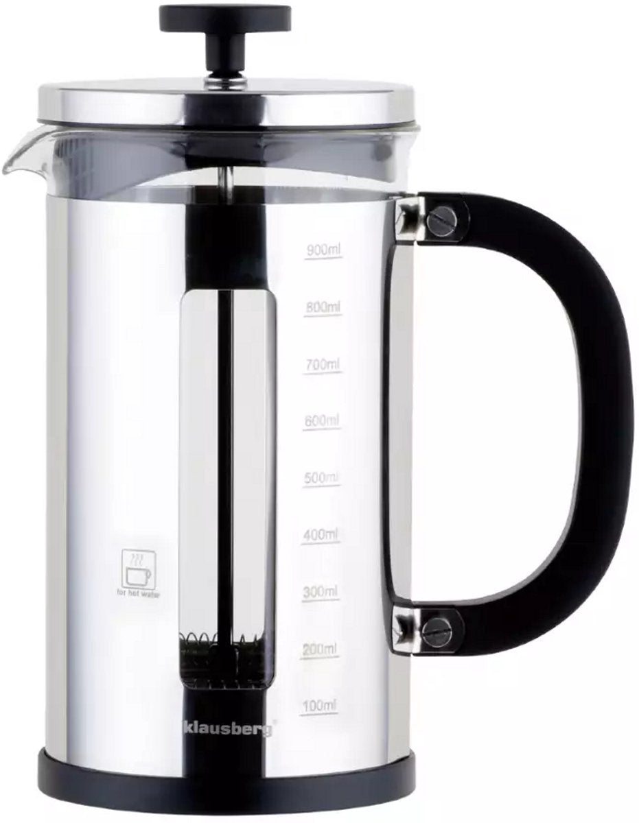 Klausberg KB7703 Cafetière à piston 1L - Parfaite pour le café et le thé